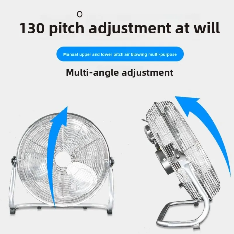 

‌ Промышленный электрический вентилятор для ползания с 8-скоростным турбовентилятором, малошумным медным двигателем, 130 ° Наклон для строительного использования на земле ‌
