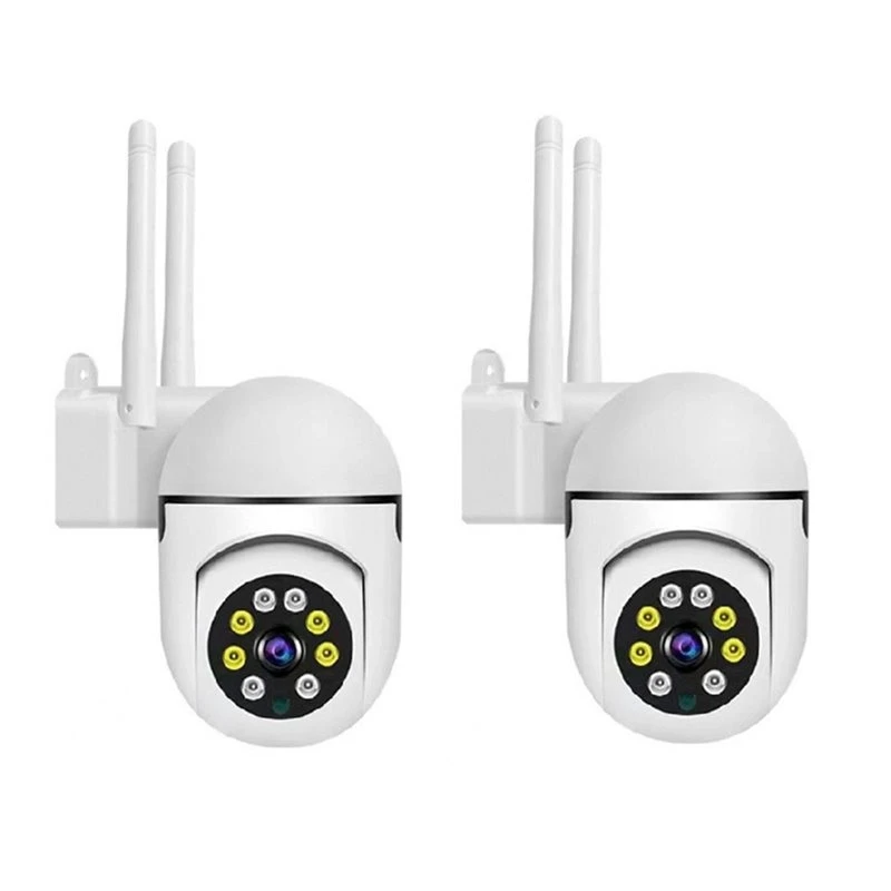 A42T-2PCS 2MP Wifi Camera 1080P IP65 Wireless PTZ Surveillance Camera Infrared Night Vision Two-Way Intercom Security CCTV