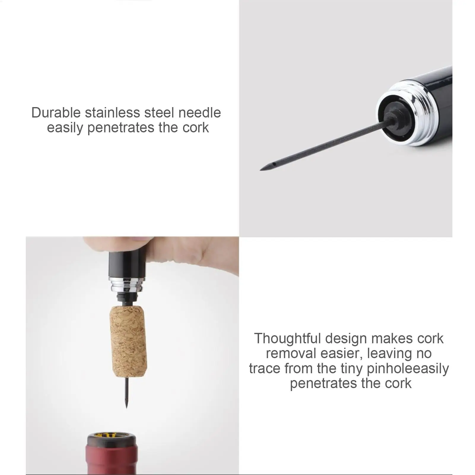 

Wine Opener Set Easy Cork Remover Tool Air Pressure Pump Wine Bottle Opener For Travel Bar Bartender Kitchen Apartment