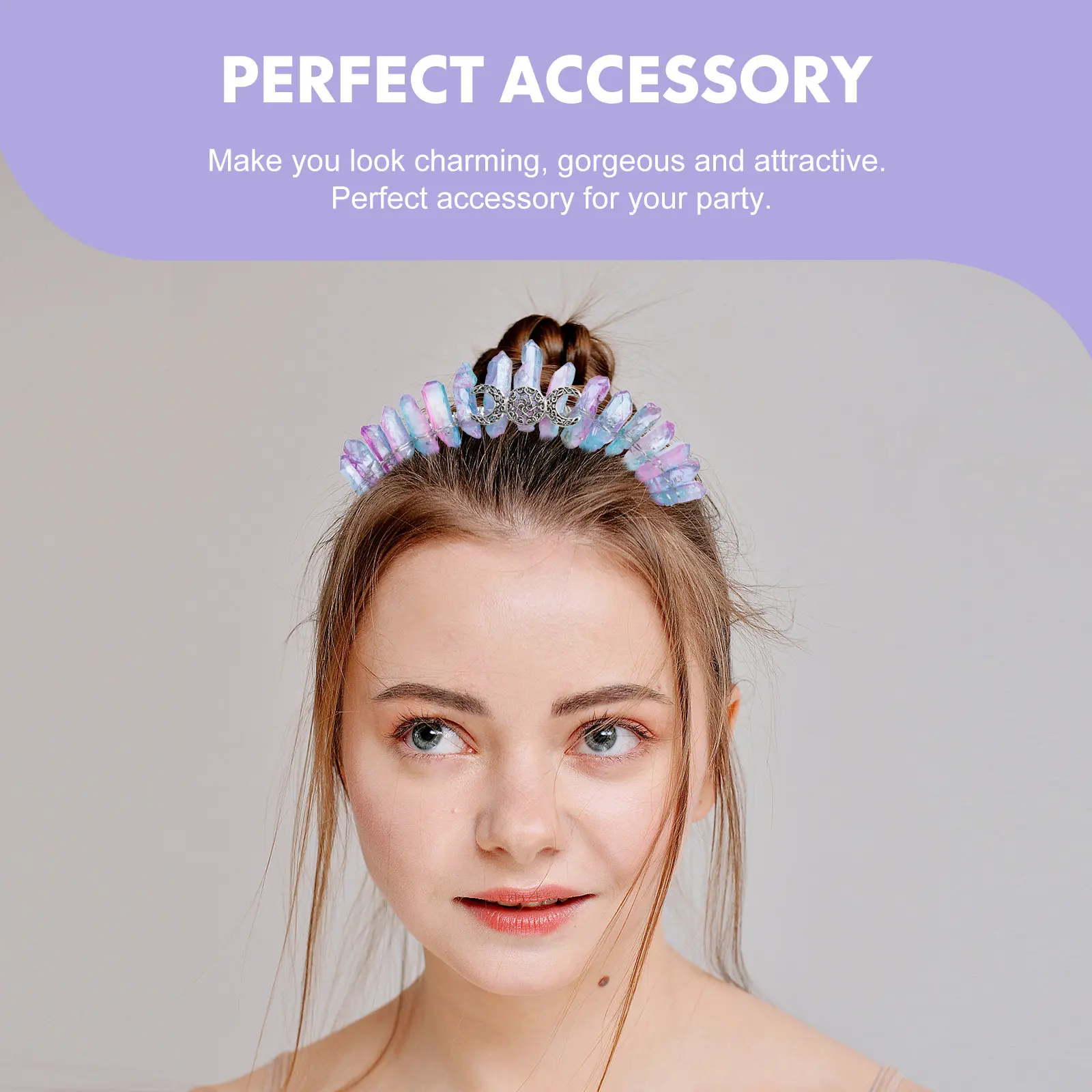 

Exquisite Alloy Crystal Crown Headband for Women Elegant Tiara Hair Decor Luxury Party Accessory Birthday Prom Thanksgiving