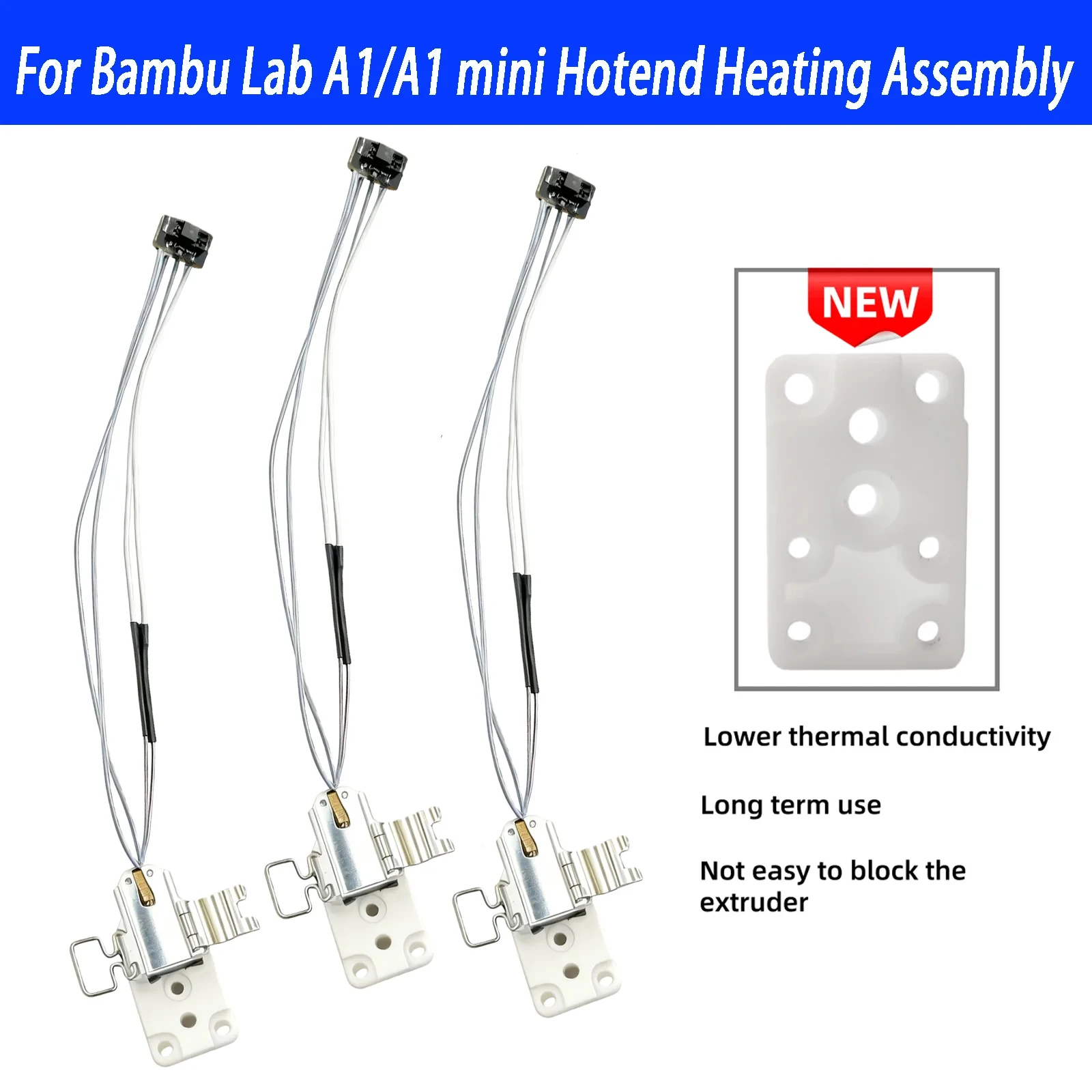 For Bambu Lab Upgraded Hotend Heating Assembly for Bambu Lab A1\A1 Mini. Replacement Hot End Kit with Heating Block 3D Printer.