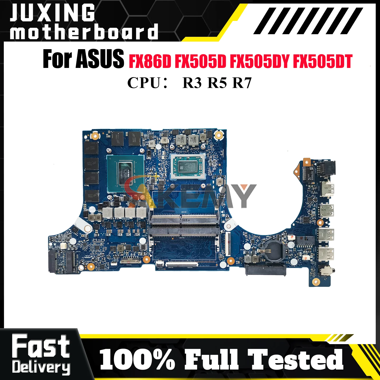 

FX505DU Laptop Motherboard For ASUS TUF Gaming FX505GM FX86FE FX505 FX505GU FX505GV FX86FD Notebook Mainboard With R3 R5 R7 CPU