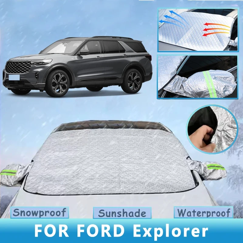 

Thickened Car Now Sunshade Windshield Cover With 5/9 Magnets UV Protection Anti Snow Sunlight For Front Windsh for FORD Explorer