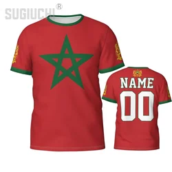 Custom Name Number Morocco Flag Emblem 3D T-shirts Clothes For Men Women Tees Soccer Football Fans Gift T shirt