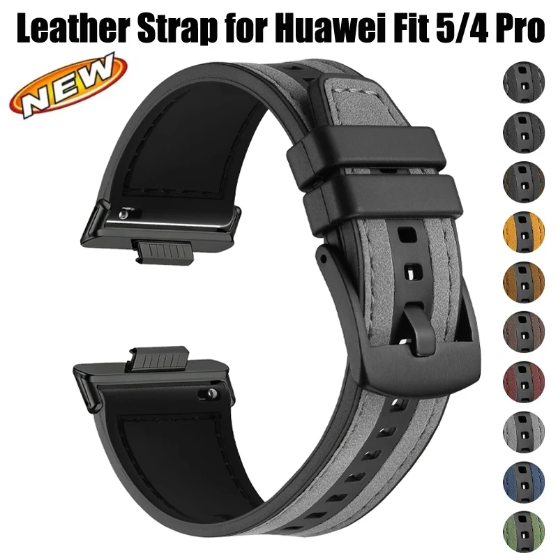 For Huawei Watch Fit 5 5 Pro Strap Leather Replacement Wristband Bracelet For Huawei Fit 4 4 Pro 3 Smart Watch Band Accessories
