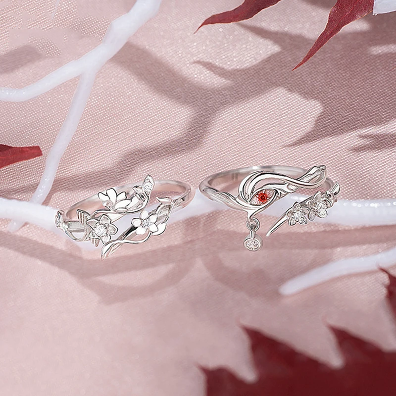 Anime Tian Guan Ci Fu Ring Heaven Official’s Blessing Hua Cheng Xie Lian Adjustable Unisex Couple Rings Jewelry Accessories Gift