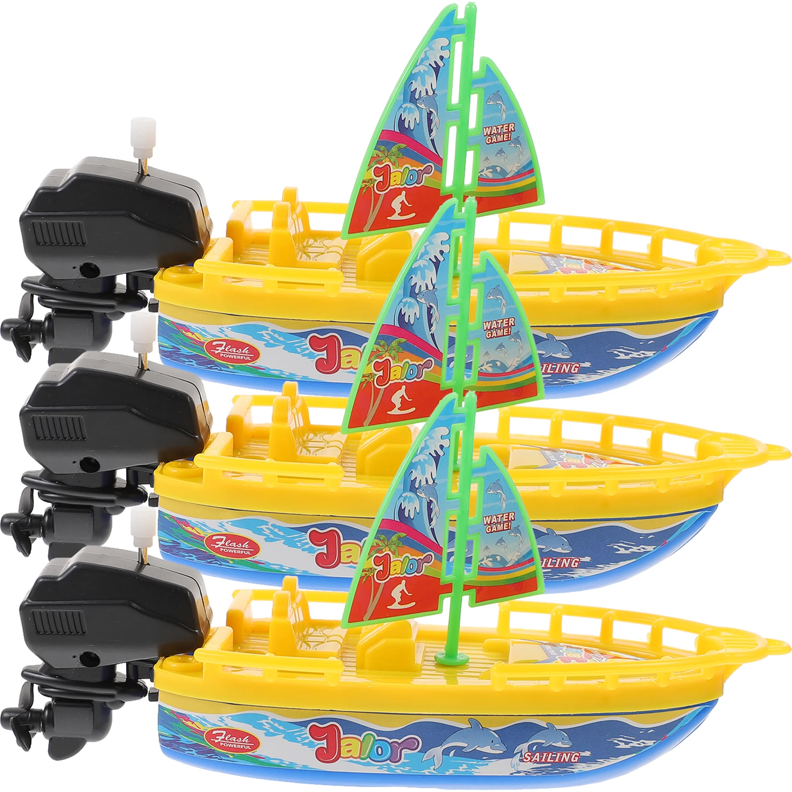 Baño de velero de 3 uds., barco flotante de cuerda, juego de piscina, ducha para niños pequeños, cuerda de plástico para niños, coordinación mano-ojo