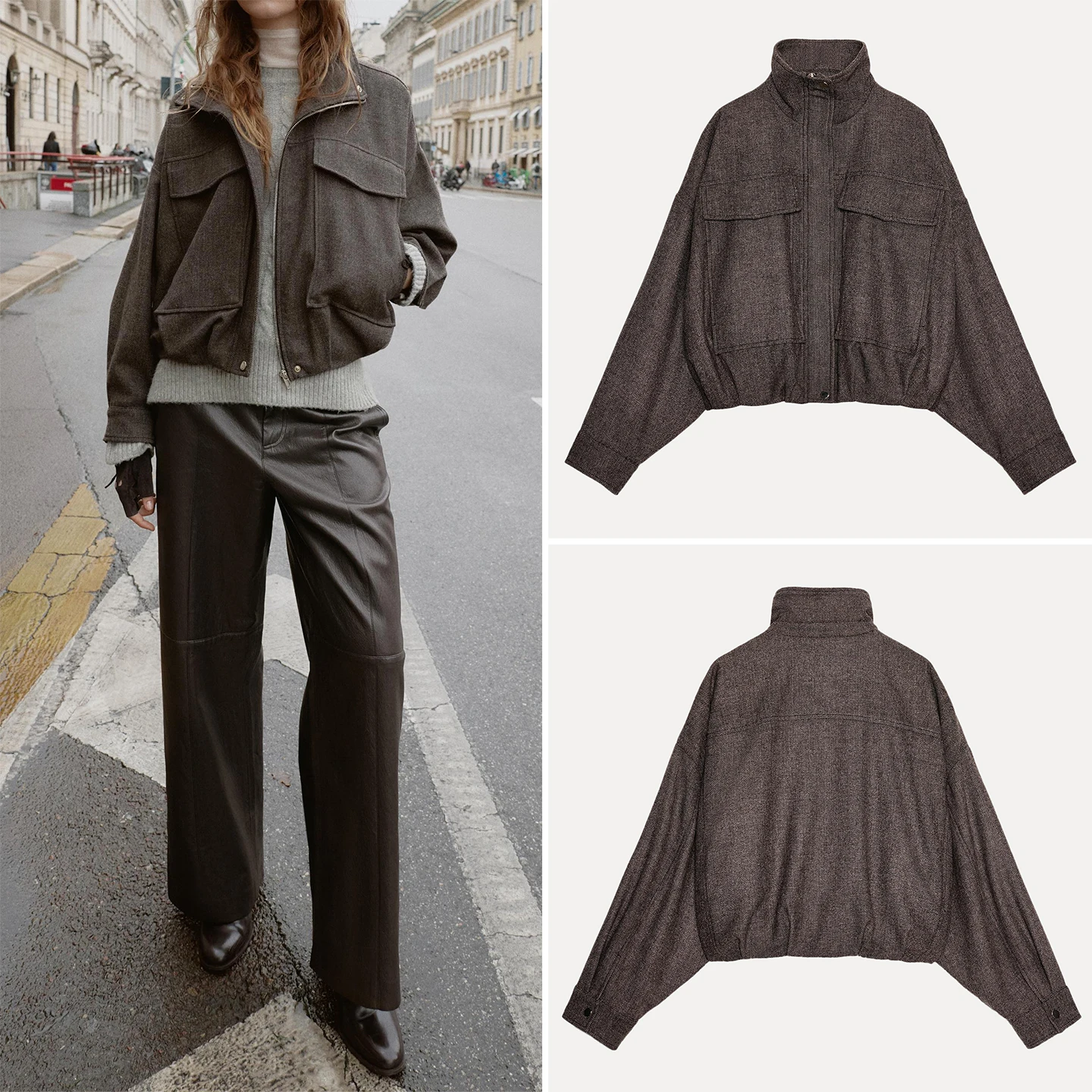 

Z Women's Faion Pilot Jaet Quilted Gilet ort Outerwear Long Sve Zipper Closure Autumn 2025 Sle Casual Chic