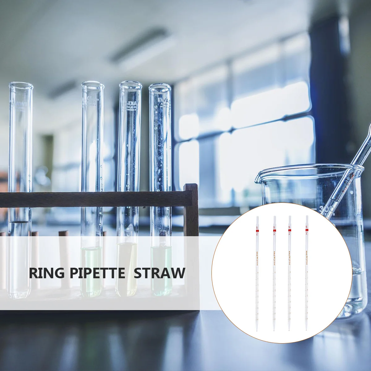 

4Pcs Glass Pipette Ecofriendly Durable Laboratory Measuring Tool Safe Longlasting Experimental Accessory Glass Pipette