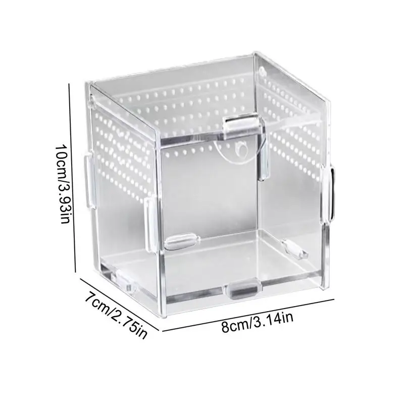 Acrylic Transparent Reptile Terrarium Breeding Box Turtle Cage Nano Arboreal Tarantula Enclosure Dearded Dragon Reptiles Habitat