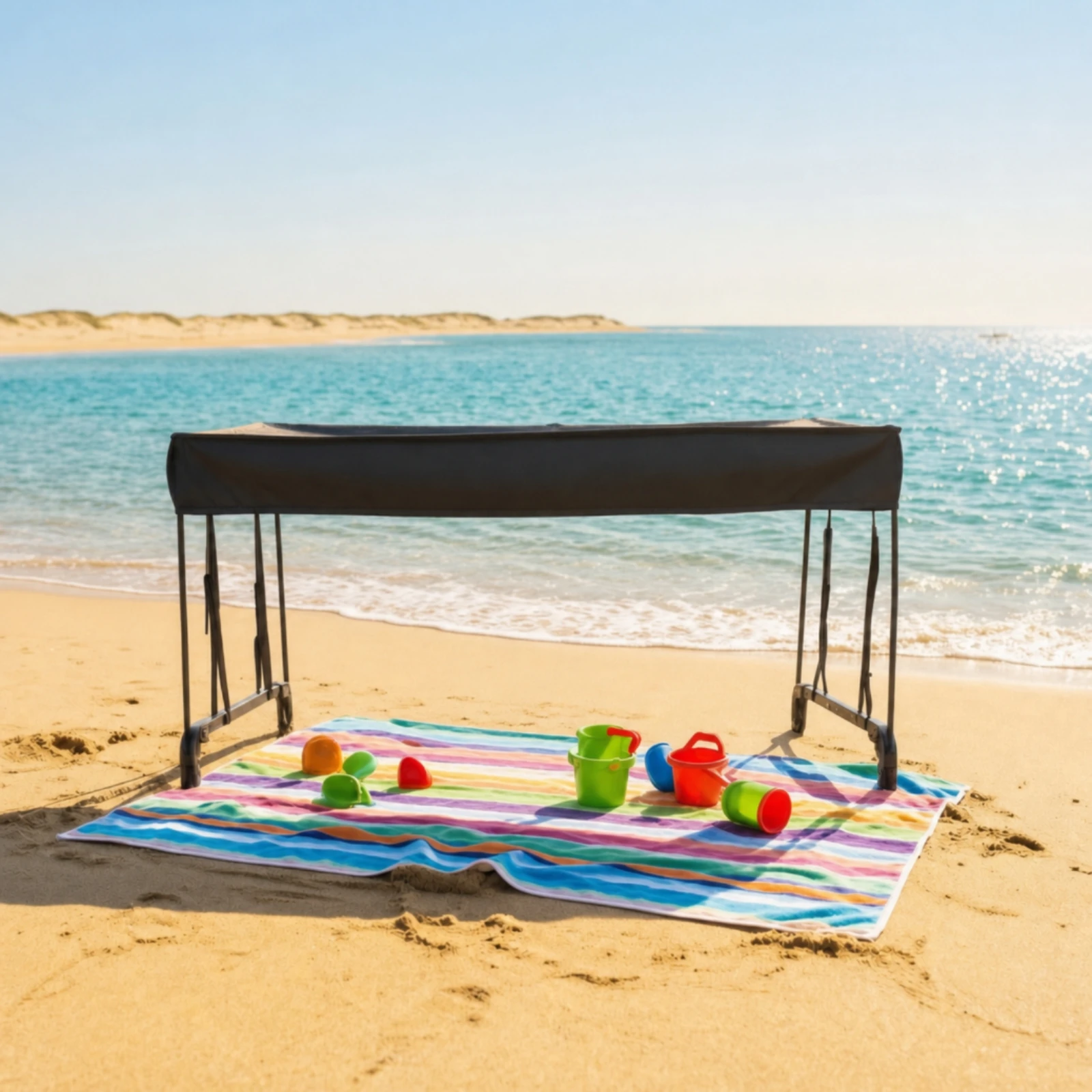 Wagon Canopy with Poles Stable Wagon Canopy Sunshade Detachable Easy to Install for Camping, Park