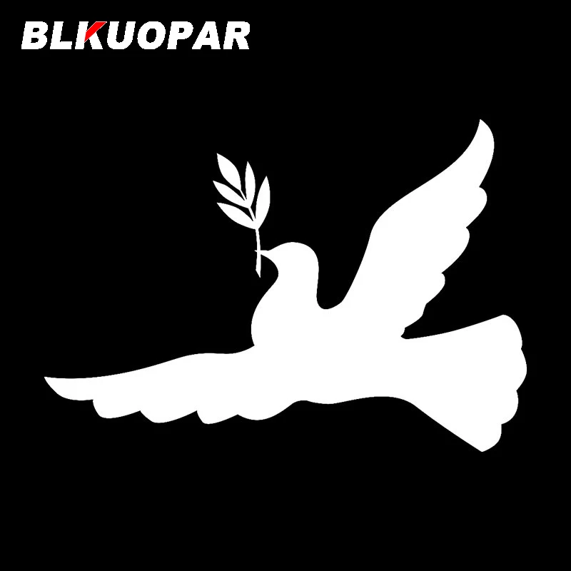 BLKUOPAR Peace Dove Olive Branch Car Stickers Waterproof Decals Creative Car Assessoires Refrigerator Snowboard Sunscreen Decor