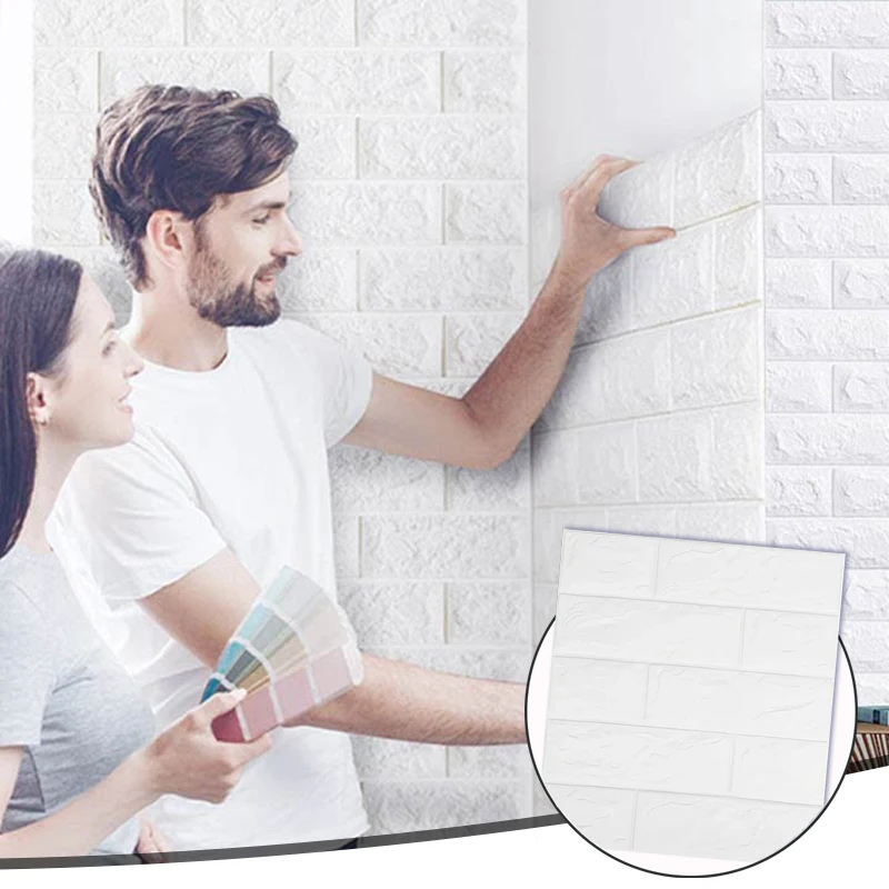 3D-Stereo-selbstklebende Tapete, DIY, wasserdichter Hintergrund, Dekor, Vinyl-Wandaufkleber für Wohnzimmer, Schlafzimmer, Küche, Badezimmer