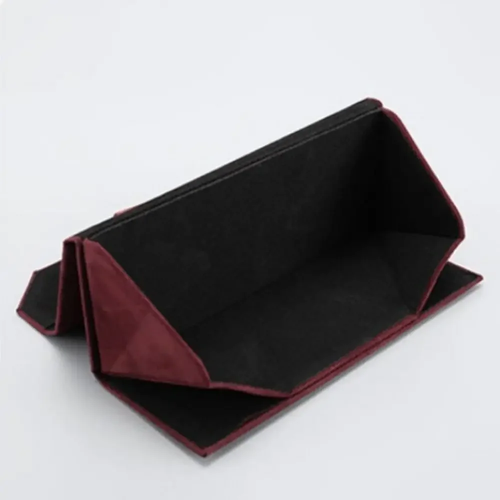 European Hot velvet triangle folding glasses Women case Elegant sunglasses case men soft noble reading glasses box Eyewear Cases image 4