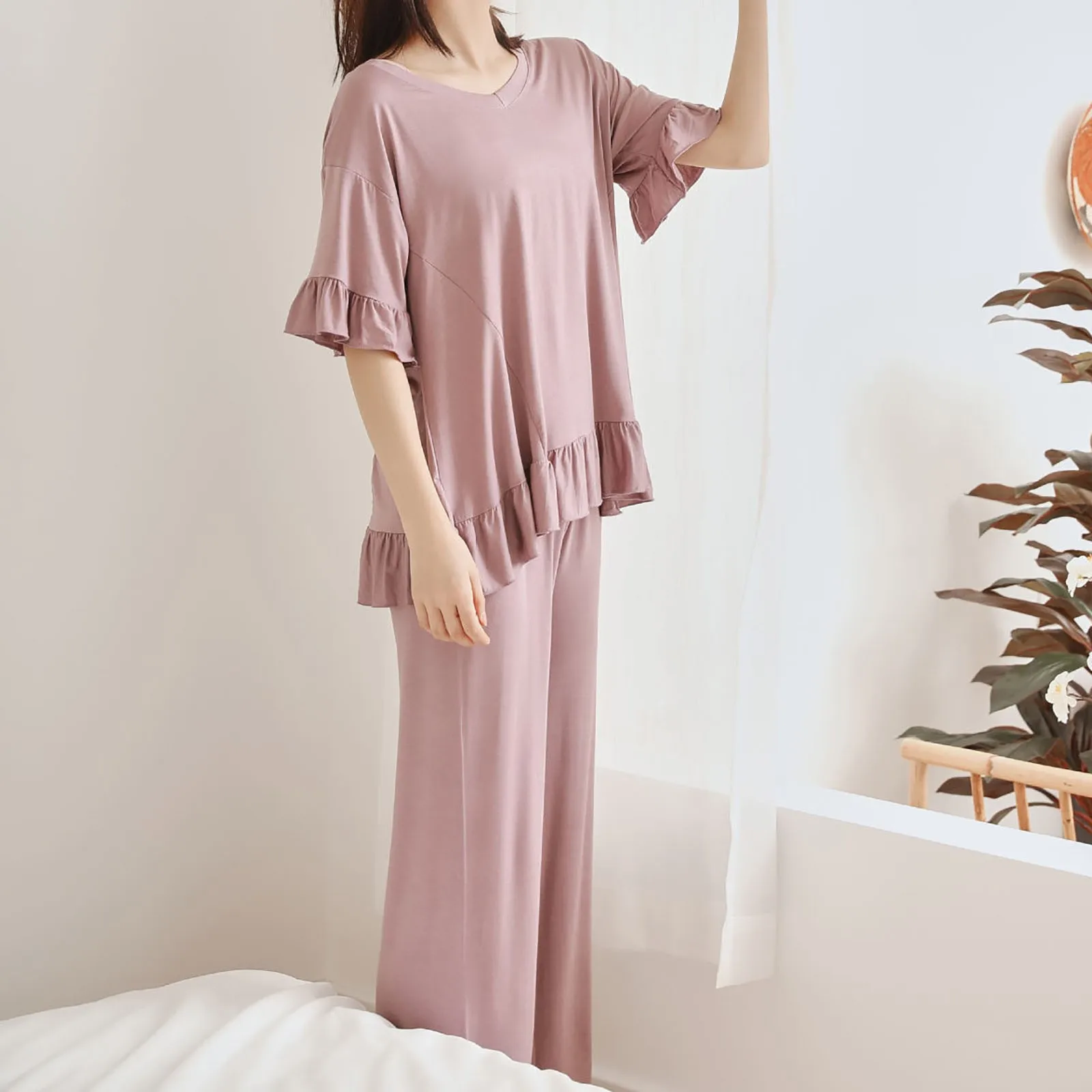 Sexy Female Women'S Summer Set Comfortable Short Nightclothes Sleepwear Pajamas Women Pajama Nightwear Casual Sleepwear Layer