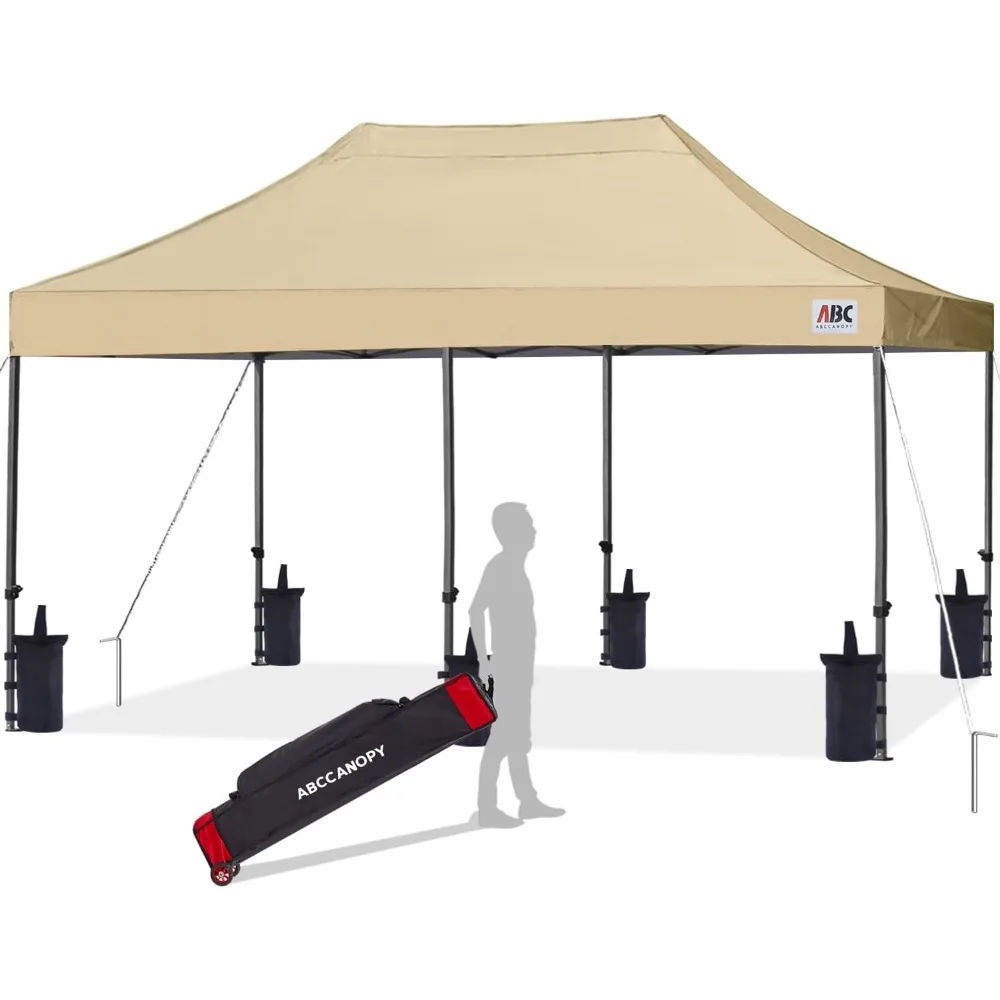 Patio Pop Up Canopy Tent 10x20 Commercial-Series (Beige)