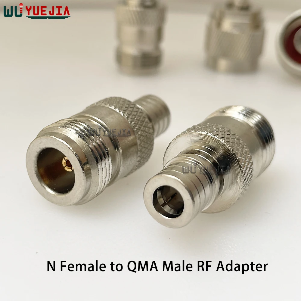 

1Pcs QMA to N RF Adapter L16 N Female Jack to QMA Male Plug RF Coaxial Connector 50 ohm Straight For Network Communication Brass