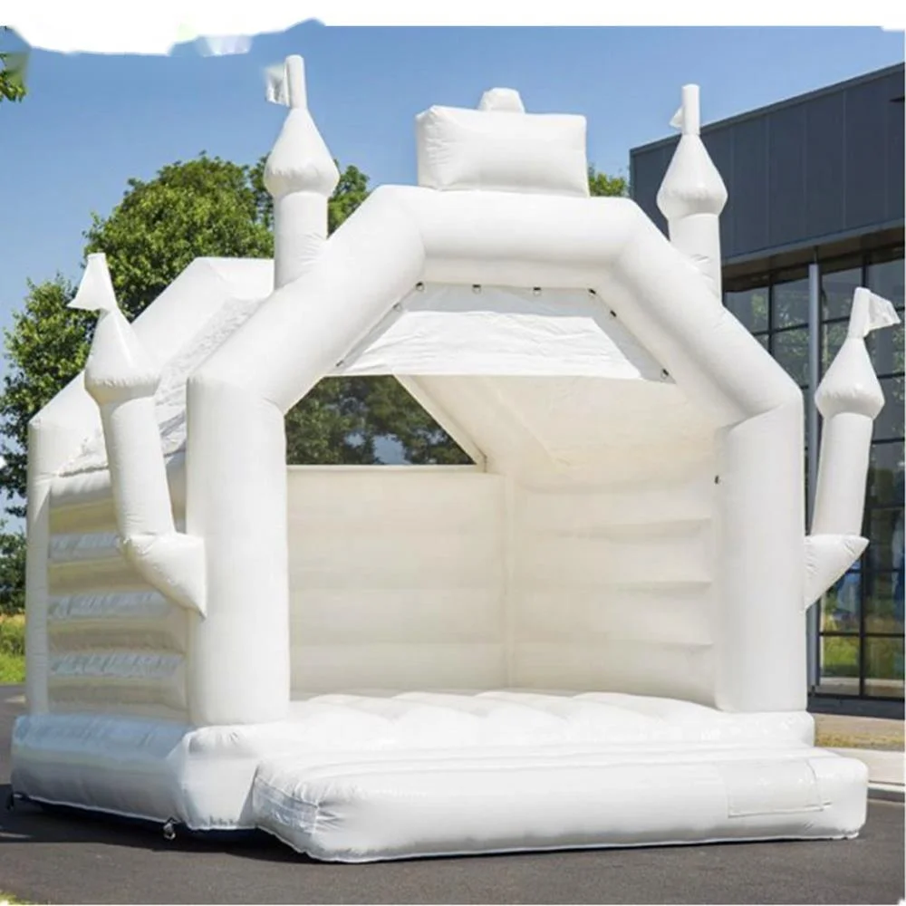 wholesale White Mini Inflatable Bouncy Castles Kids Jumping Bounce Castle House Outdoor Commercial Inflatables Bouncer For Sale