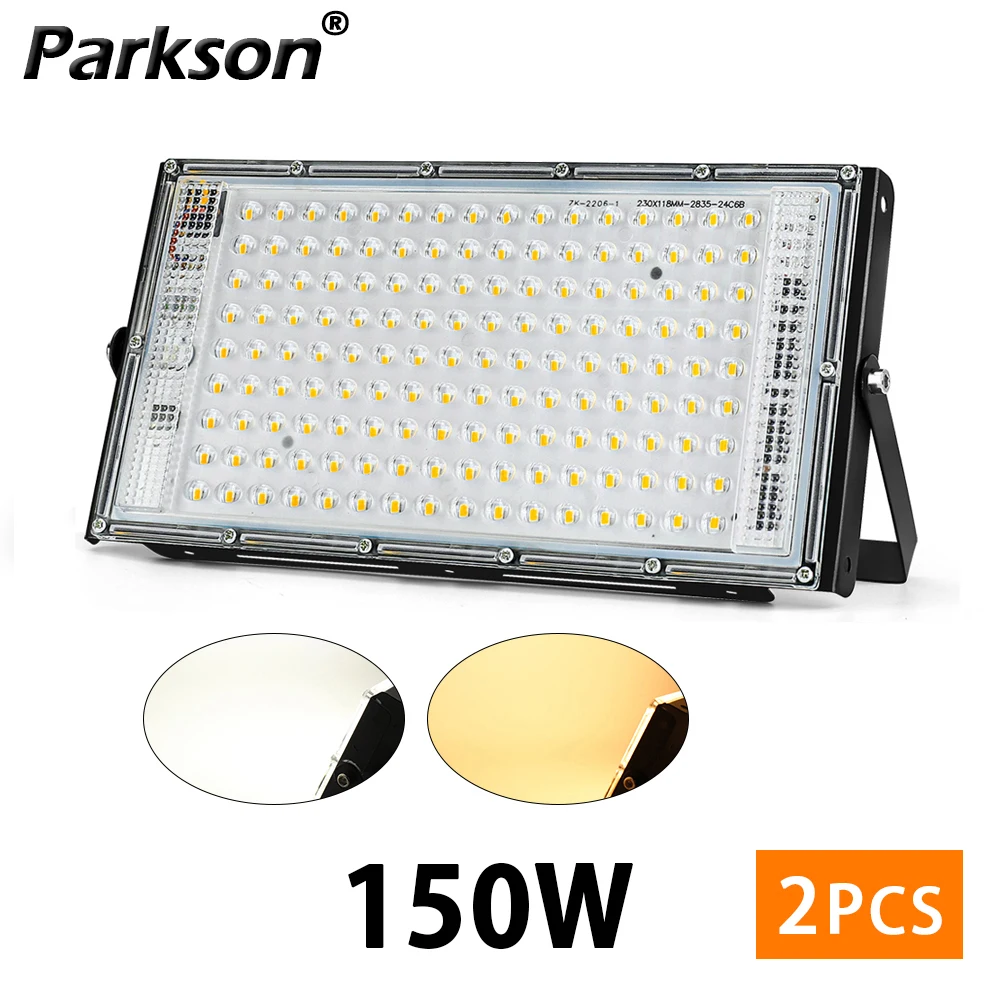 Reflector LED impermeable para exteriores, farola de 50W, 100W, 150W y 220V, foco de paisaje para interiores