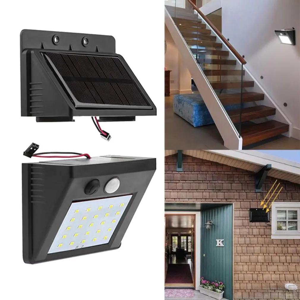 Hot 30 Led Solar Bewegingssensor Verlichting Waterdicht Menselijk Lichaam Inductie Wandlamp Straatverlichting Op Zonne-Energie Tuindecoratie