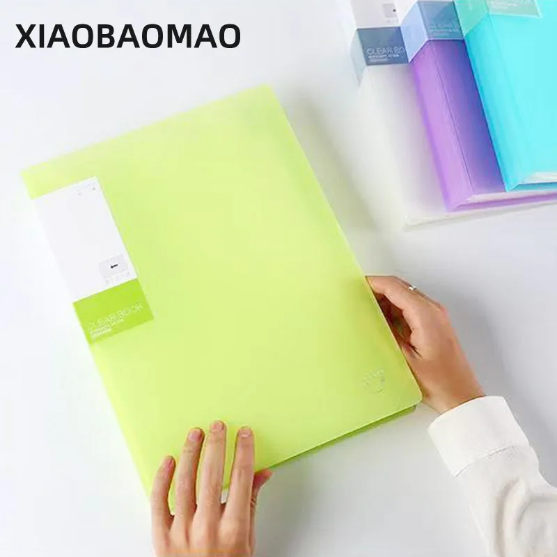 A4 Color file Folders Transparent 20 30 40 pages Document Book File Folder Office Business Study Supplies