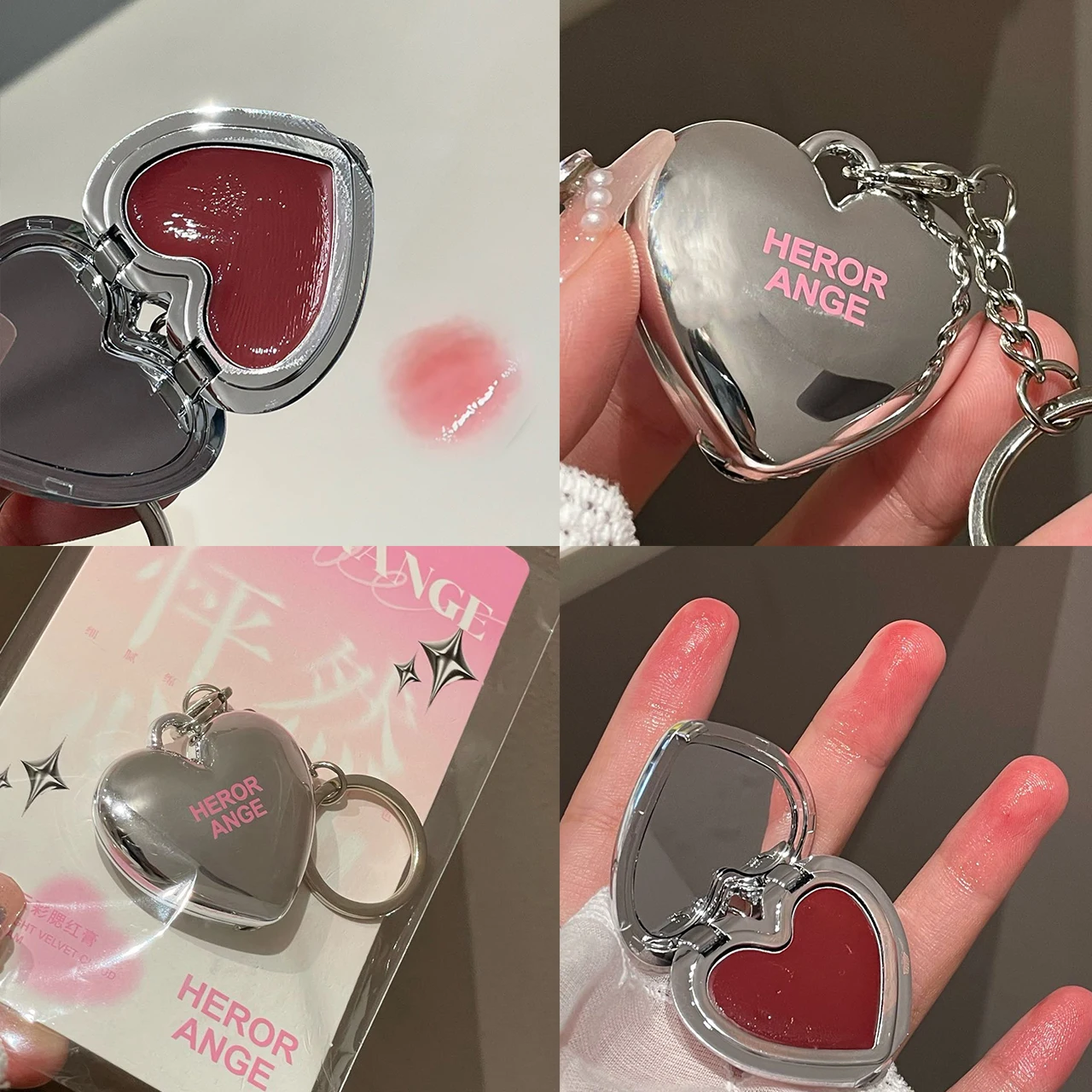 كريم أحمر الخدود الملمع الرطب بشكل طبيعي باللون الأحمر الوردي والخد والشفاه، هايلايتر مرطب غير دهني على شكل حب، أحمر الخدود، معجون أحمر الخدود #3