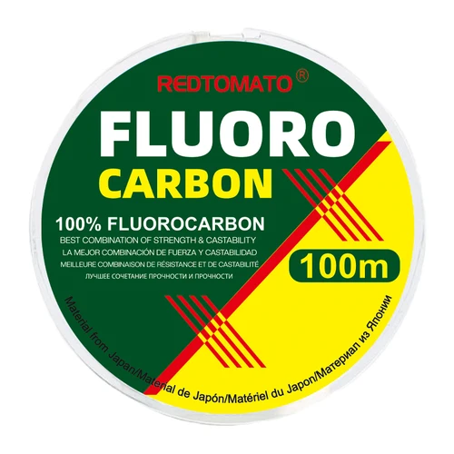 Línea de pesca de fluorocarbono 100% de 100M, línea de fibra de carbono importada japonesa, línea de hundimiento de monofilamento de 1-30kg, productos de pesca de mar