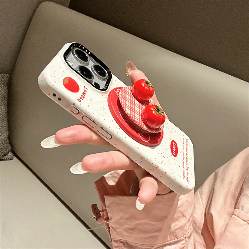 حافظة هاتف مغناطيسية لهاتف آيفون 16 برو 15 12 13 14 برو ماكس حافظة صلبة مع حامل حامل Magsafe لطيف 16Pro Funda