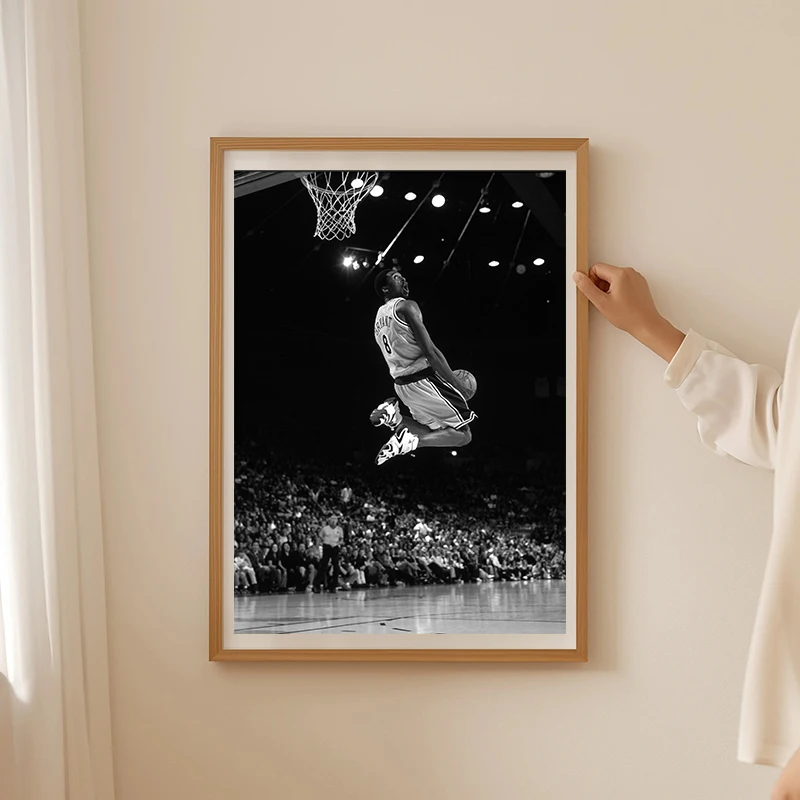 Basketball Legend K-Kobe Inspirational Quote Poster HD Black and White Canvas Painting Print Home Living Room Bar Decoration