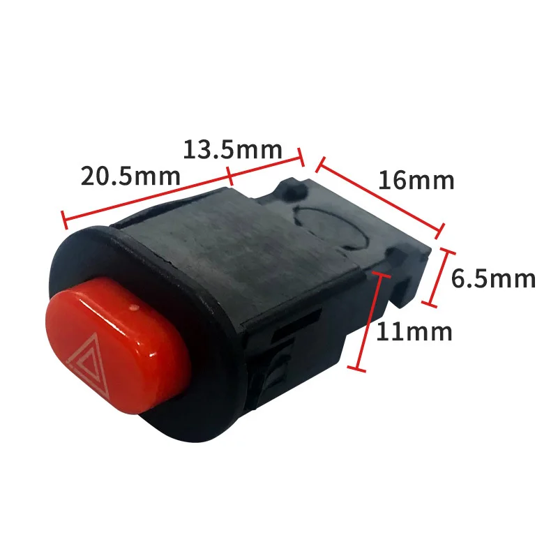 Motorcycle Double Flash Switch Hazard Light Switch Button Flash Warning Emergency Signal Lamp Modification Accessories