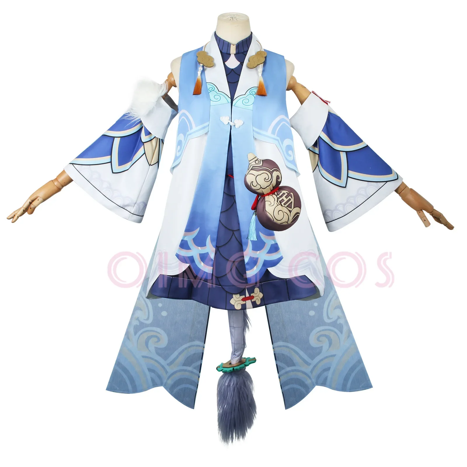 Costume de Cosplay de Bailu pour Homme, Uniforme de Carnaval, Perruque, Anime, Halloween