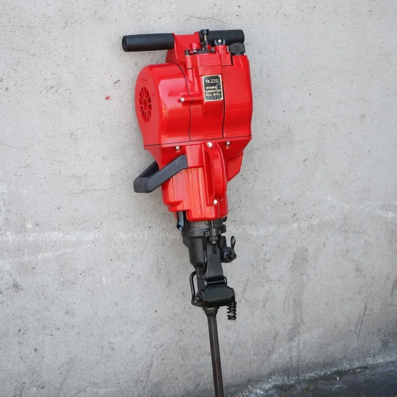 Handheld 26-60mm Rock Drill Used Internal Combustion Gasoline Tool for Road Construction Tunnel with 220V Pump Quarry Drilling