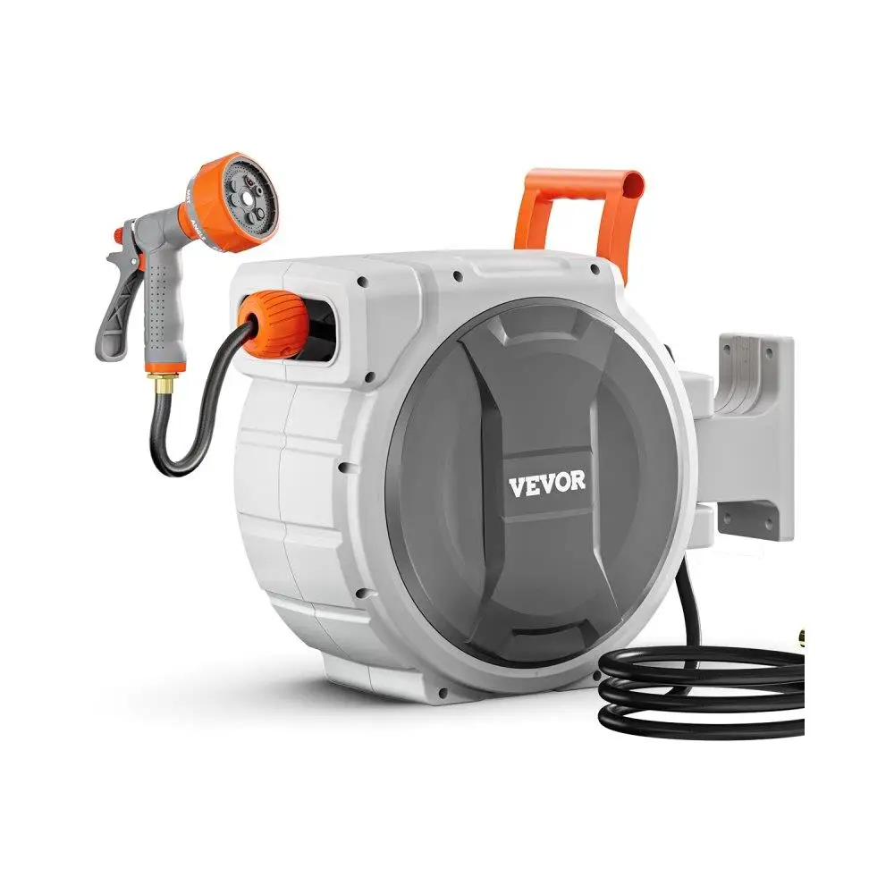 

Retractable Wall Mounted Garden Hose Reel 1/2 Inch 65ft Durable Water Hose Storage System