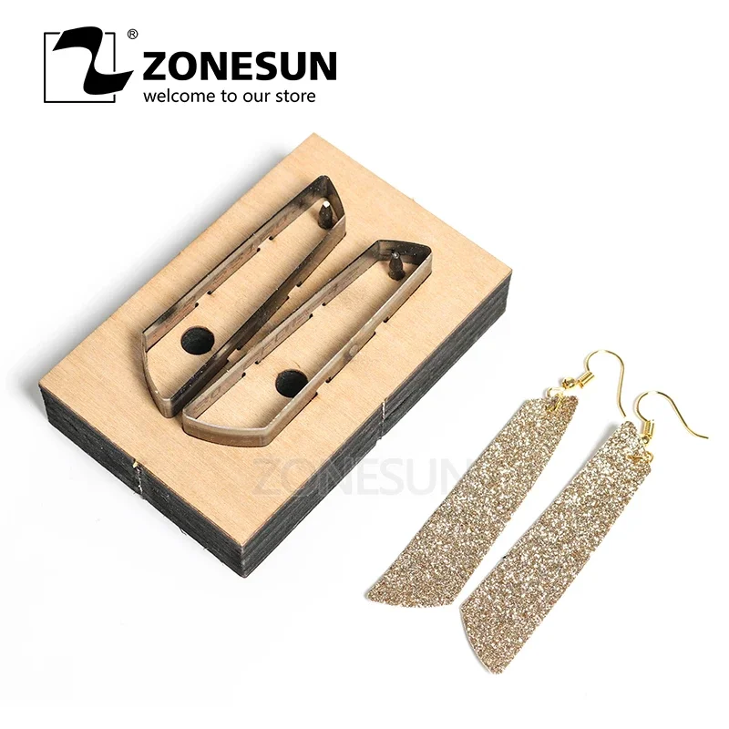 ZONESUN E6 leather earring cutting die paper art leather decoration tool for die cutting machine DIY handicraft cutter