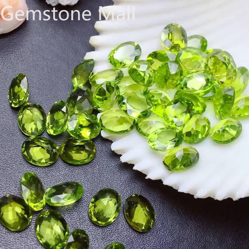 VVS Grade Natural Peridot Loose Gemstone for Sterling Silver Jewelry DIY 4mm*6mm To 9mm*11mm Peridot Wholesale Price Gemstone