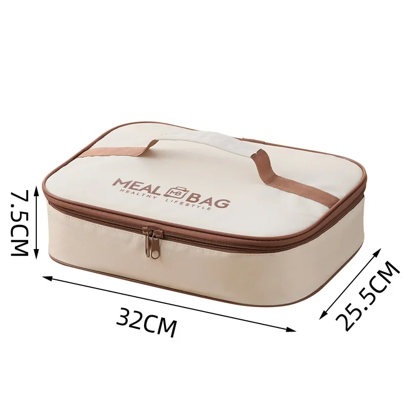 Waterproof Lunch Bags Insulated Food Soup Cup Box Cooler Handbag for Beach Picnic 2024 Hot Sale Insulated Fabric Tote