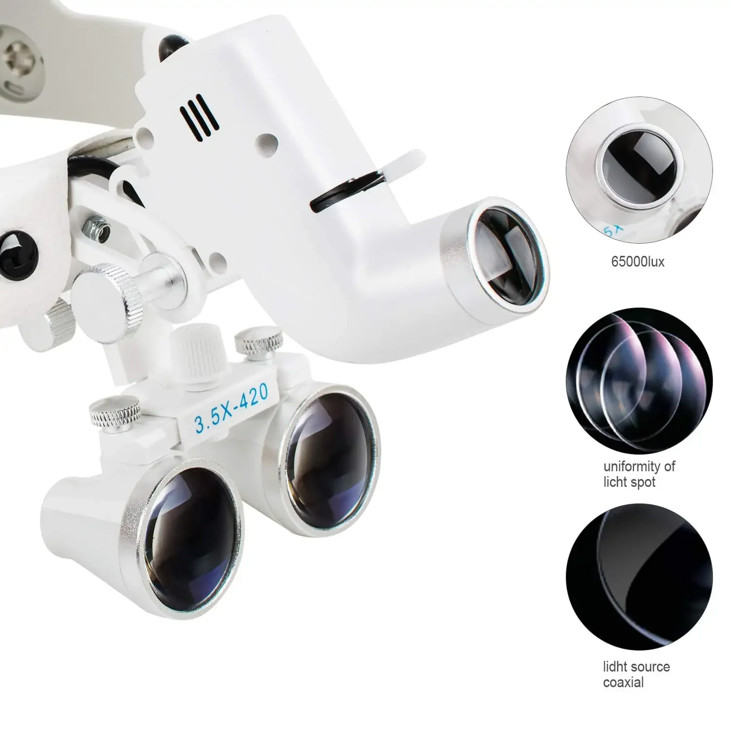 2.5x 3.5x 5W ENT loupe lamp magnifying Glasses Medical and surgical loupes hand-held Led Headlight Surgical Loupes