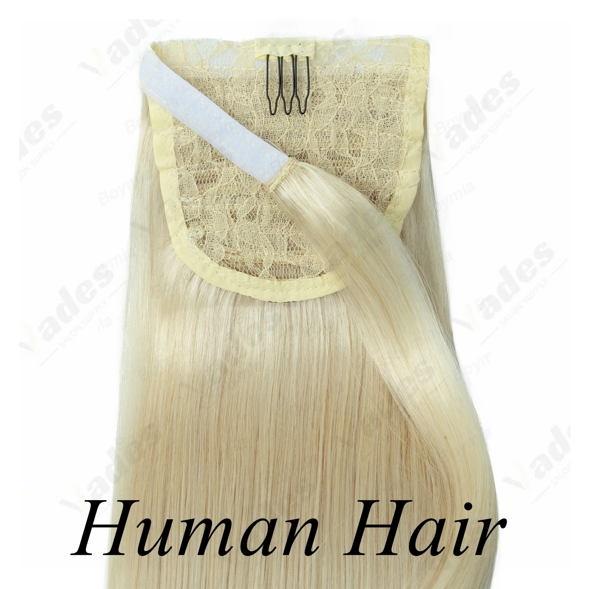 

Натуральные прямые шелковистые волосы для наращивания, хвост-косичка, накладной хвост на заколке для женщин