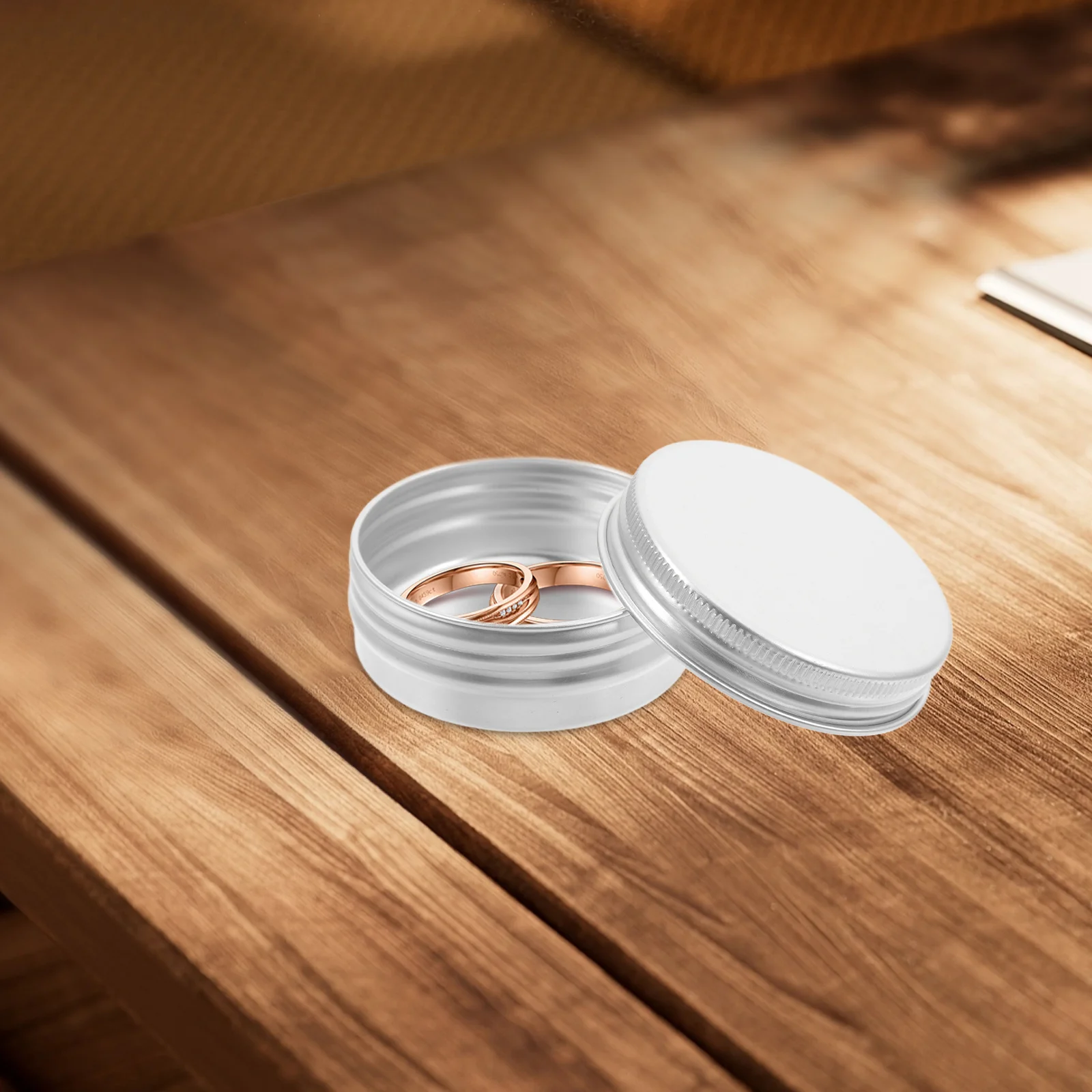 

6Pcs Aluminum Screw Top Tins Small Round Metal Containers Durable Airtight Storage for Travel Lotion Balms DIY Crafts Makeup