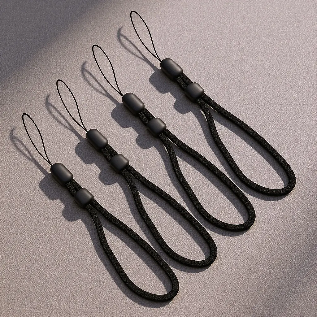 4 PCS Wrist Straps Backpack Attachments Elastic Cane Black Climbing Stick for Sticks