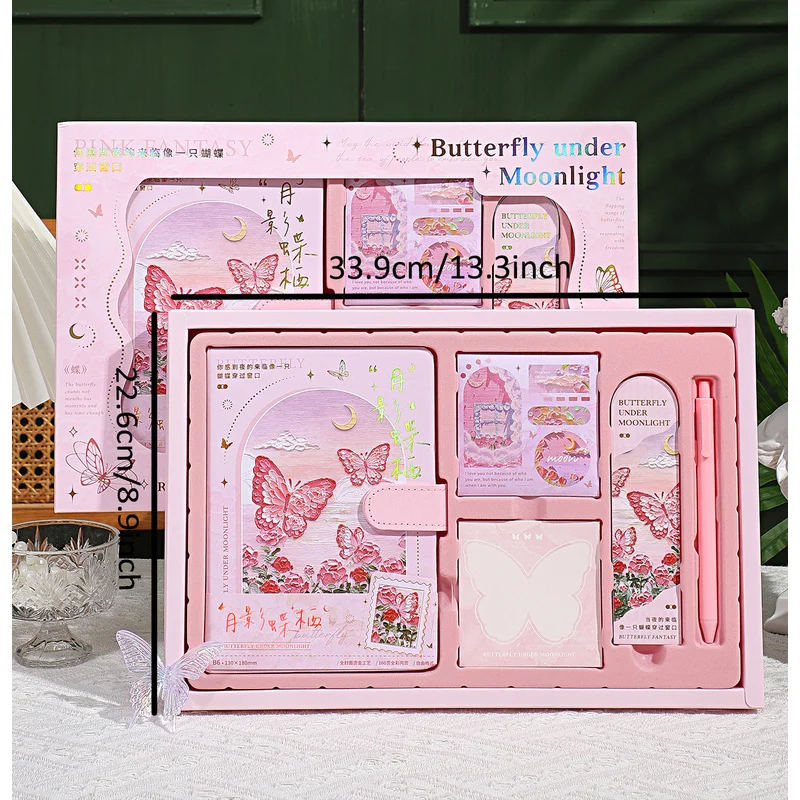 Painting Bullet Journal Kit Imitation Relief Butterfly With Notebook Stickers Pens Bookmarks And Sticky For Stationery Supplies