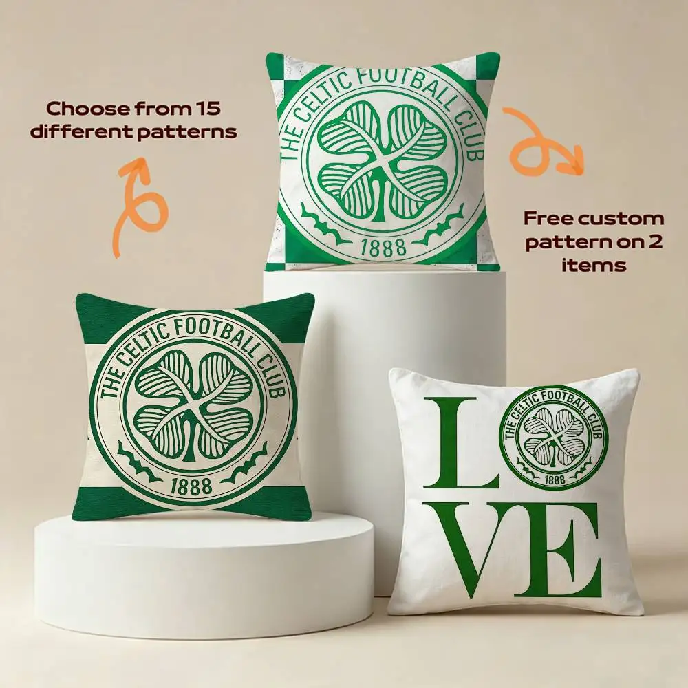 Football The C-Celtic F-C Square Sofa Pillow Cover Solid Color Living Room Home Decor Cushion Case