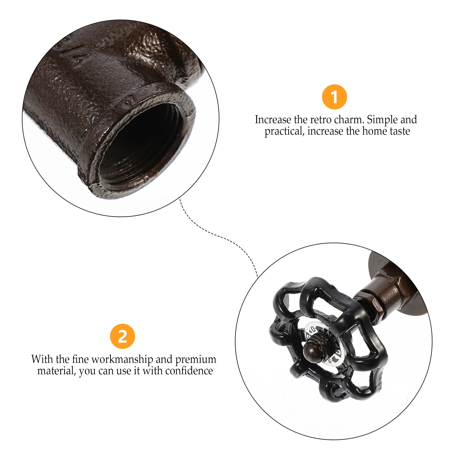 

Pipe Light Vintage Iron Stop Valve Steampunk Design For Home Decor Lighting