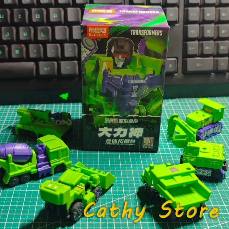 

In Stock New Blokees Devastator Transformers Starry Edition Vol.1 2 3 Devastator Figure Scrapper Model Assembled Movable Toy Gif