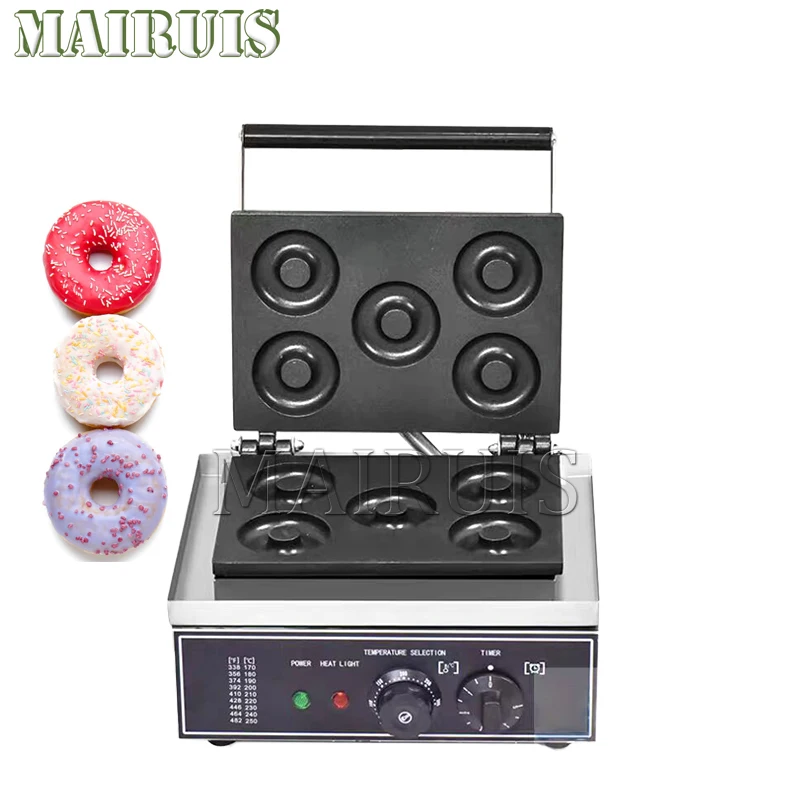 

Электрическая машина для изготовления пончиков 1550 Вт, машина для изготовления пончиков с 5 отверстиями, антипригарная мини-машина для изготовления пончиков, коммерческая машина для закусок