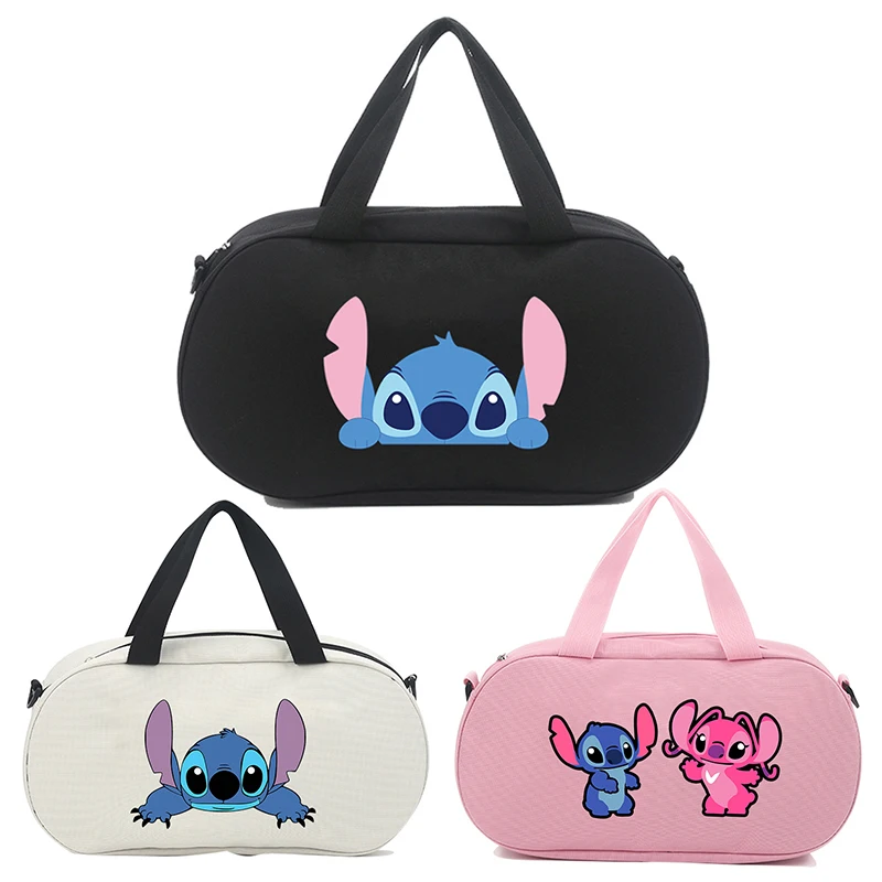 Stitch Disney Carry on Travel Bag Large Capacity Training Fitness Sports Gym Yoga Bags Cartoon Duffel Handbag Luggage Bag Gifts