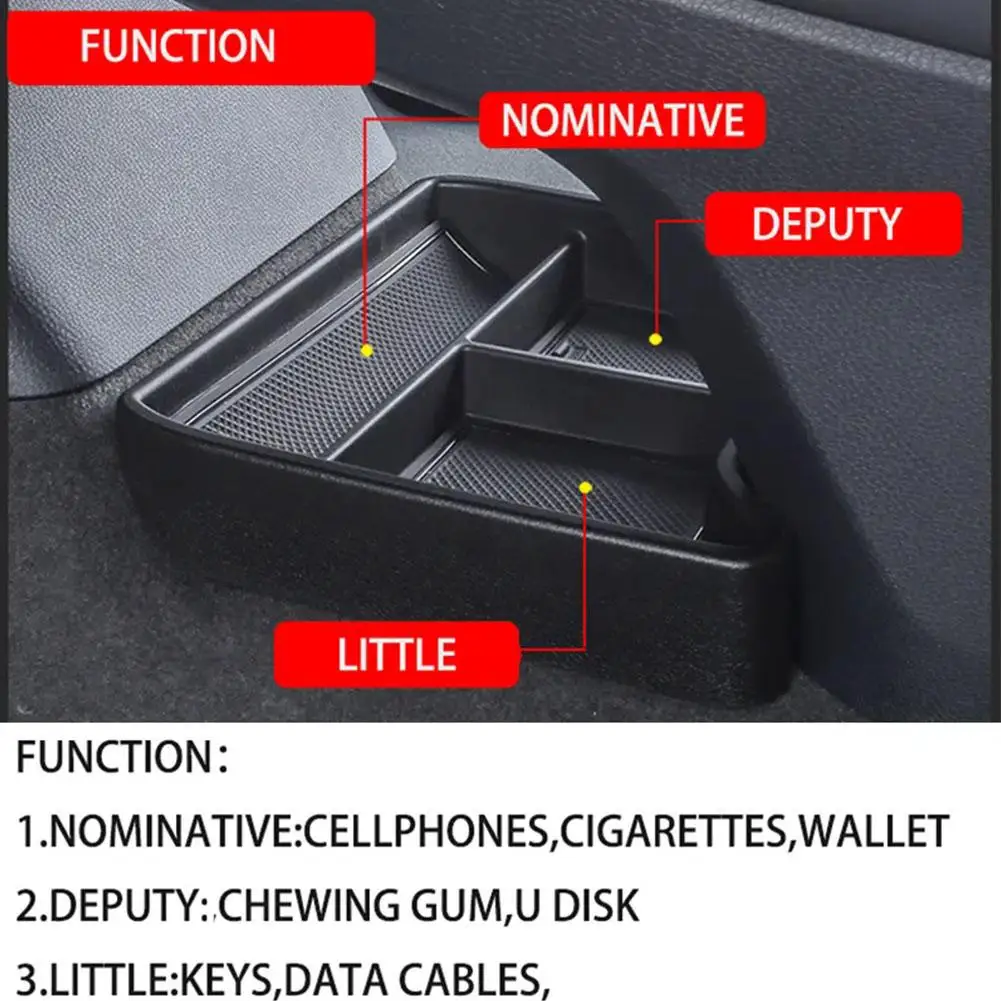 Car Center Console Armrest Storage Box Trims Tray For Volkswagen VW ID.4 ID4 ID 4 CROZZ Interior Organizer Storage Box