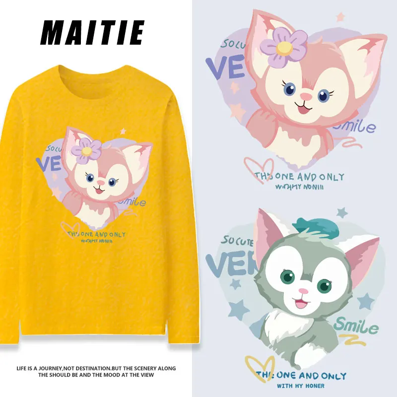 

Disney Co branded T-shirt Women's Long Sleeve Autumn Lingna Belle Star Delu Clothing Girls' Duffy Shirley Mei Clothing