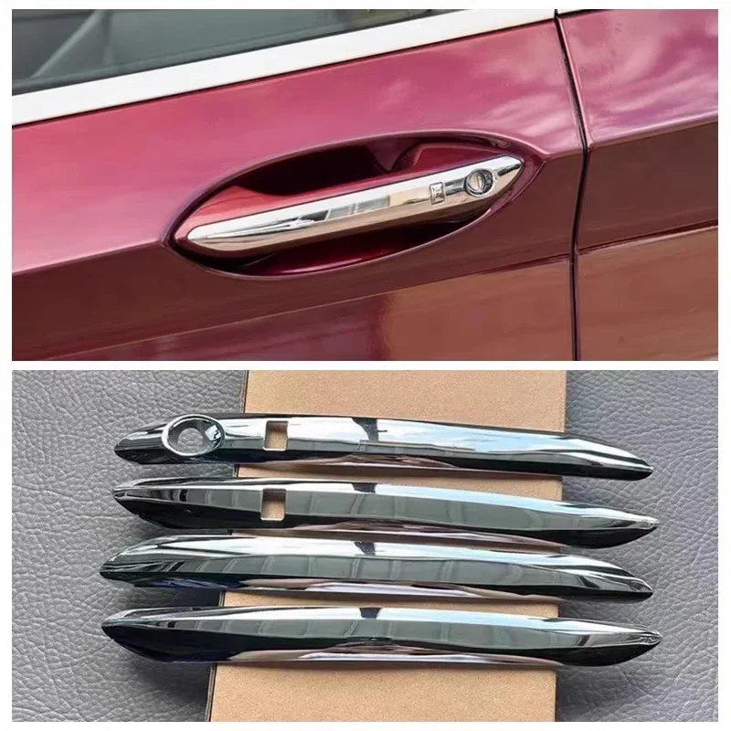 

Auto Exterior Chrome Door Handle Cover Key Hole Cap Decorative Strip for Infiniti QX50 2018 2019 2020 2021 2022 2023 2024