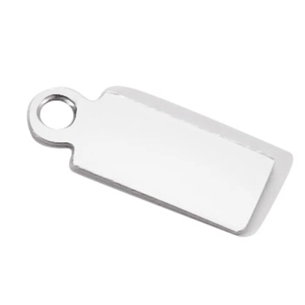 50pcs/Lot Stainless Steel  Blank Stamping Dog Tags Pendants Charm DIY for Necklace Jewelry Makings